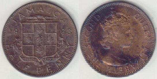 1963 Jamaica Half Penny A002965